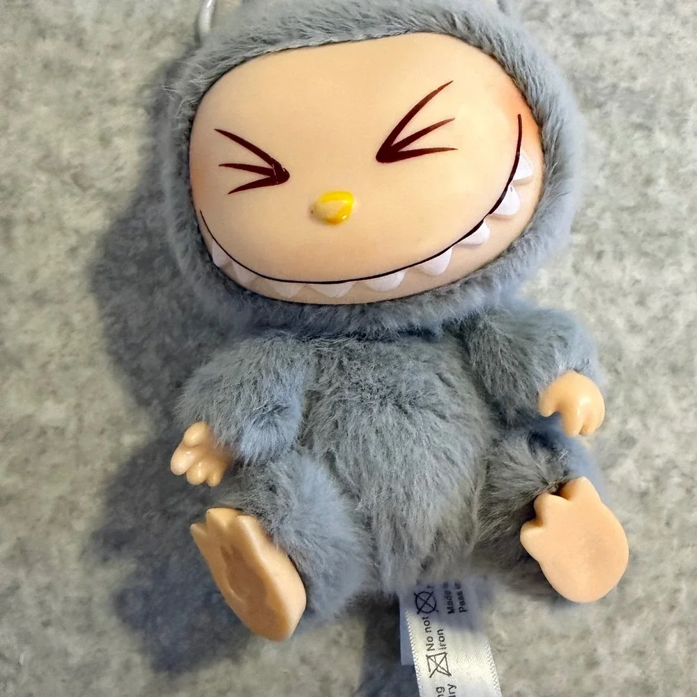 Pop Mart Labubu The Monsters Plush Vinyl Figure Grey Bunny Suit Small Toy Kasing
